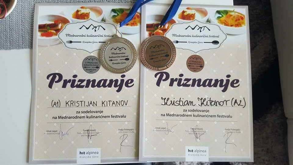 СРЕБРЕН И БРОНЗЕН МЕДАЛ НА МЕЃУНАРОДЕН НАТПРЕВАР ВО СЛОВЕНИЈА